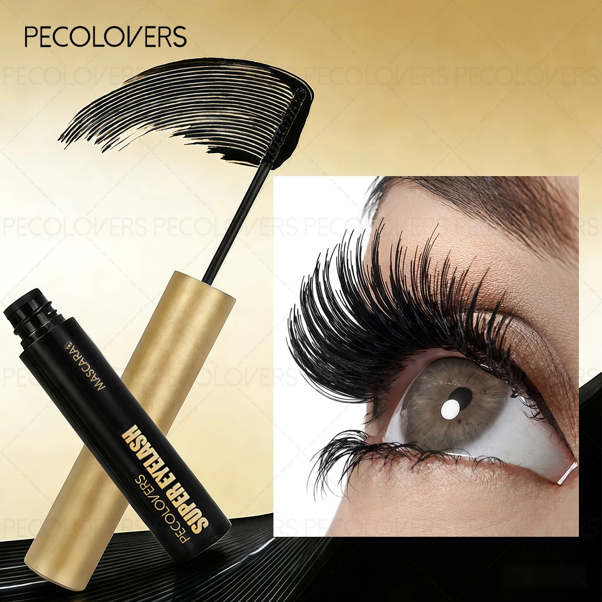 Black Mascara Creates Thick Eyelashes Naturally Enlarges Eyes Qme 01