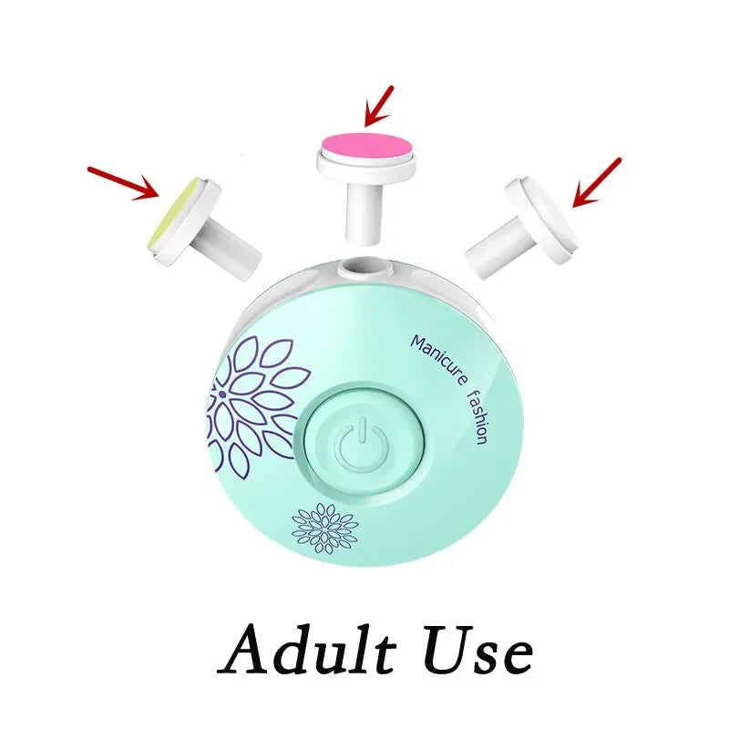 Baby Electric Nail Trimmer Kid Nail Polisher Tool Baby Care Kit Manicure Set Easy To Trim Nail Filer Clippers For Newborn Qme