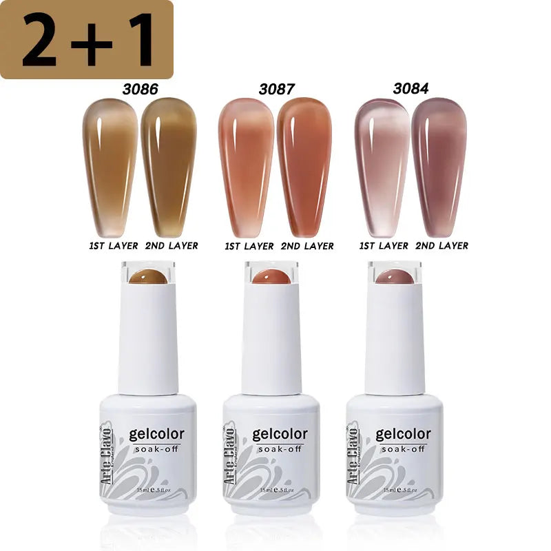 Arte Clavo Gel Nail Polish Art UV LED Manicure Long Lasting Soak Off Qme 3B-ZH44