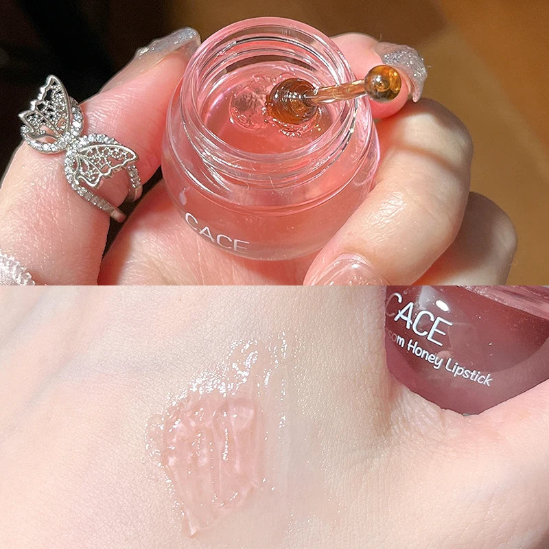 CACE Lovely Honey Cherry Lip Oil Nourishing Lip Balm Long Lasting Moisturizing Clear Lip Oil Lip Gloss Lip Care Beauty Makeup Qme