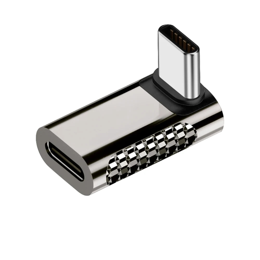 USB C 90 Degree Converter USB 20Gbps Type C to USB C OTG Adapter 8K/4K 100W USB Type C Quike Charging Connector For TV Tablet Qme Stereo bend