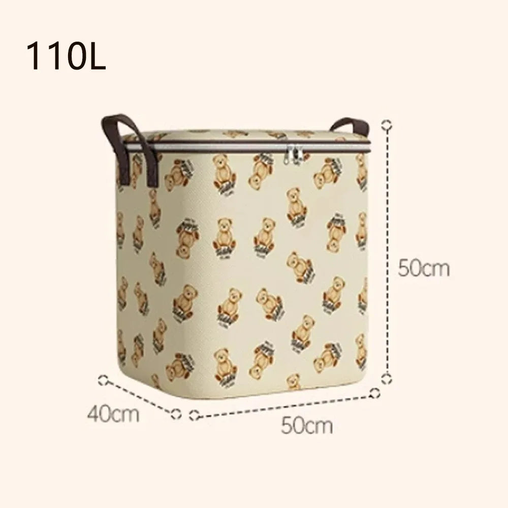 Home Large Capacity Waterproof Moisture-Proof Quilt Clothes Portable Storage Bag Moving Packing Sack for Home Durable Foldable Qme 110L
