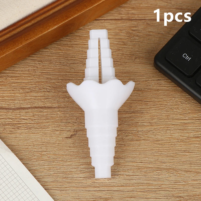 Bottle Emptying Reusable Liquid Transfer Connector No Waste Funnel Qme 1pcs White