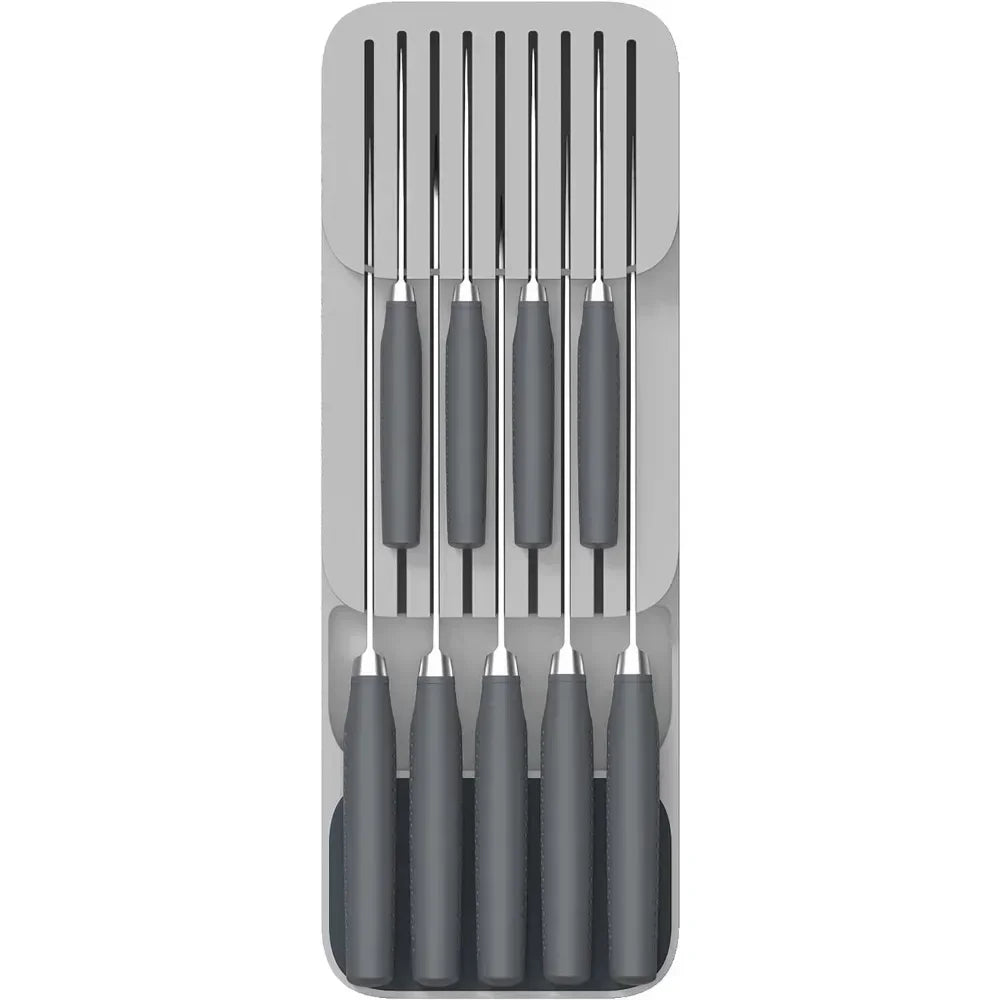 Knife Holder Tableware Organizer Container Knives Block Rack Kitchen Qme