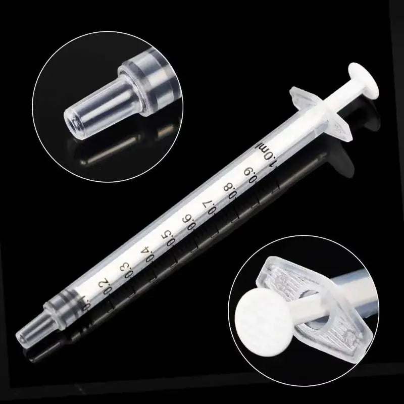 10-50Pcs 1ml Sterile Straight Mouth Plastic Syringe Individually Packed No Needle For Labs,Measuring Liquid,Feeding Pets Tools Qme