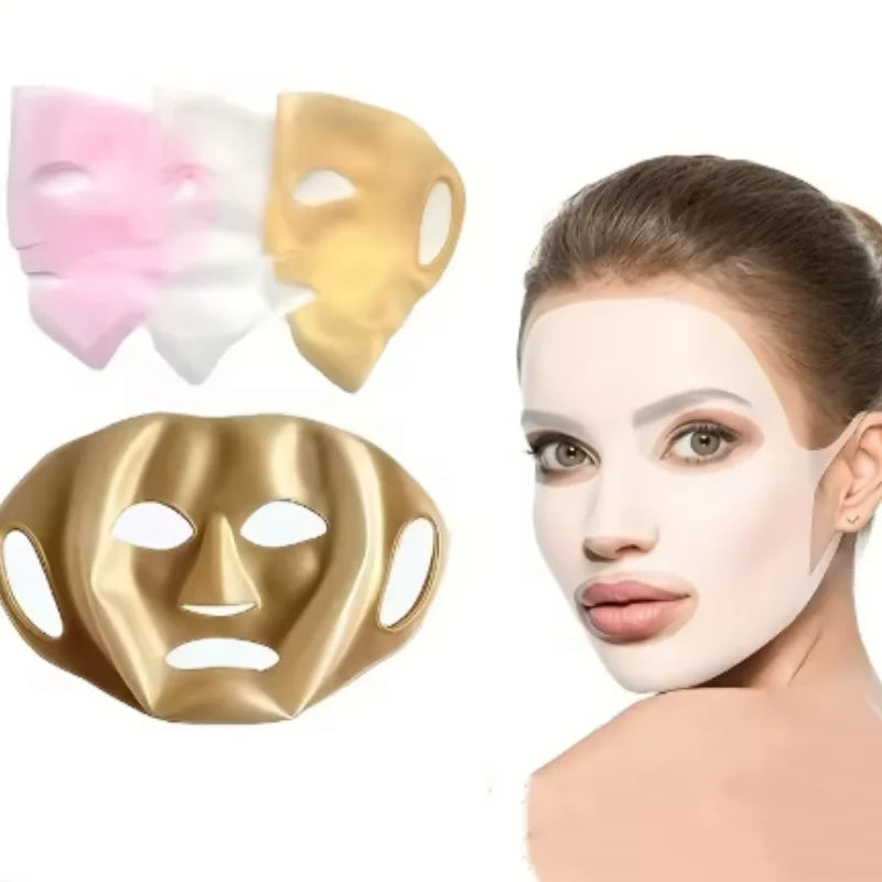 3D Silicone Mask Reusable Mask Cover Facial Moisturizing Prevent Evaporation and Enhance Skin Care Tool Qme
