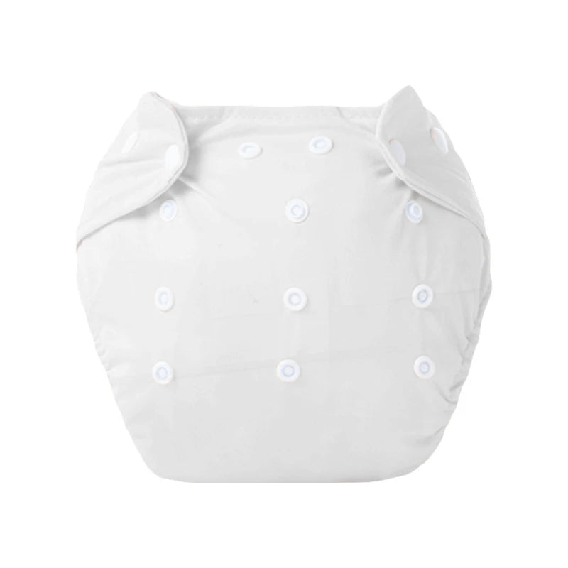 Baby Training Pants Buttons Diaper Baby Underwear Summer Washable Breathable Diaper Pants Baby Diapers Cotton Learning Trousers Qme White
