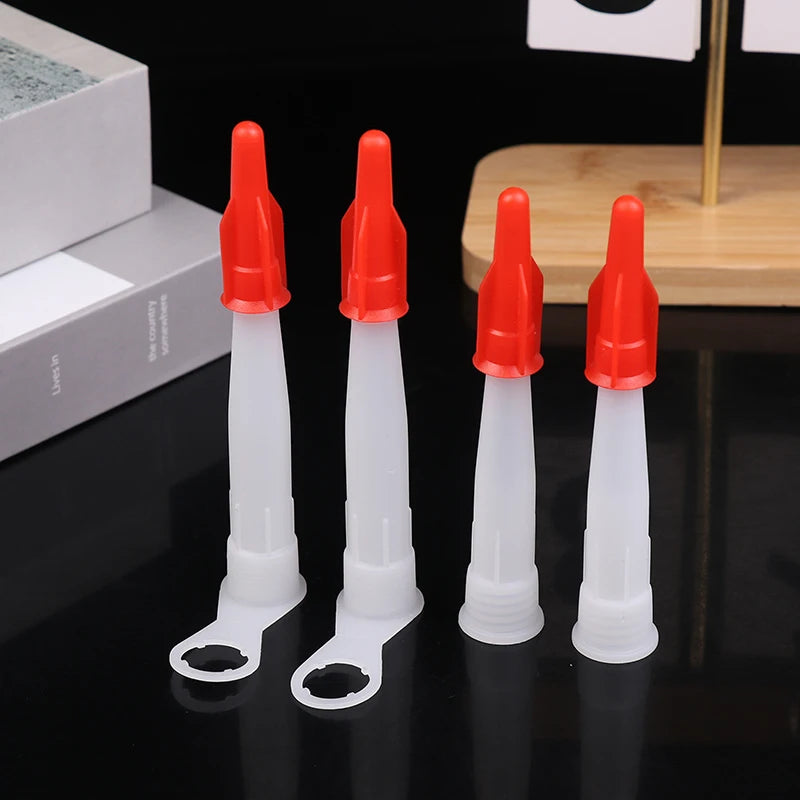 Spare Silicone Nozzle Sealant Tool Re-sealable Mastic Cartridge Qme