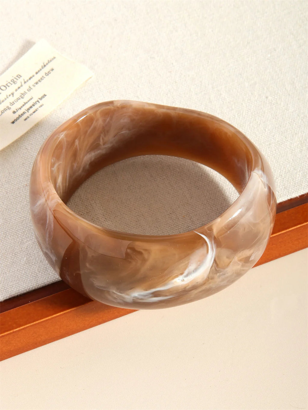 Korean Ins Candy Color Wave Wide Version Square Acrylic Resin Y2k Hip Hop Bangle Bracelet for Women Party Travel Jewelry Girl Qme