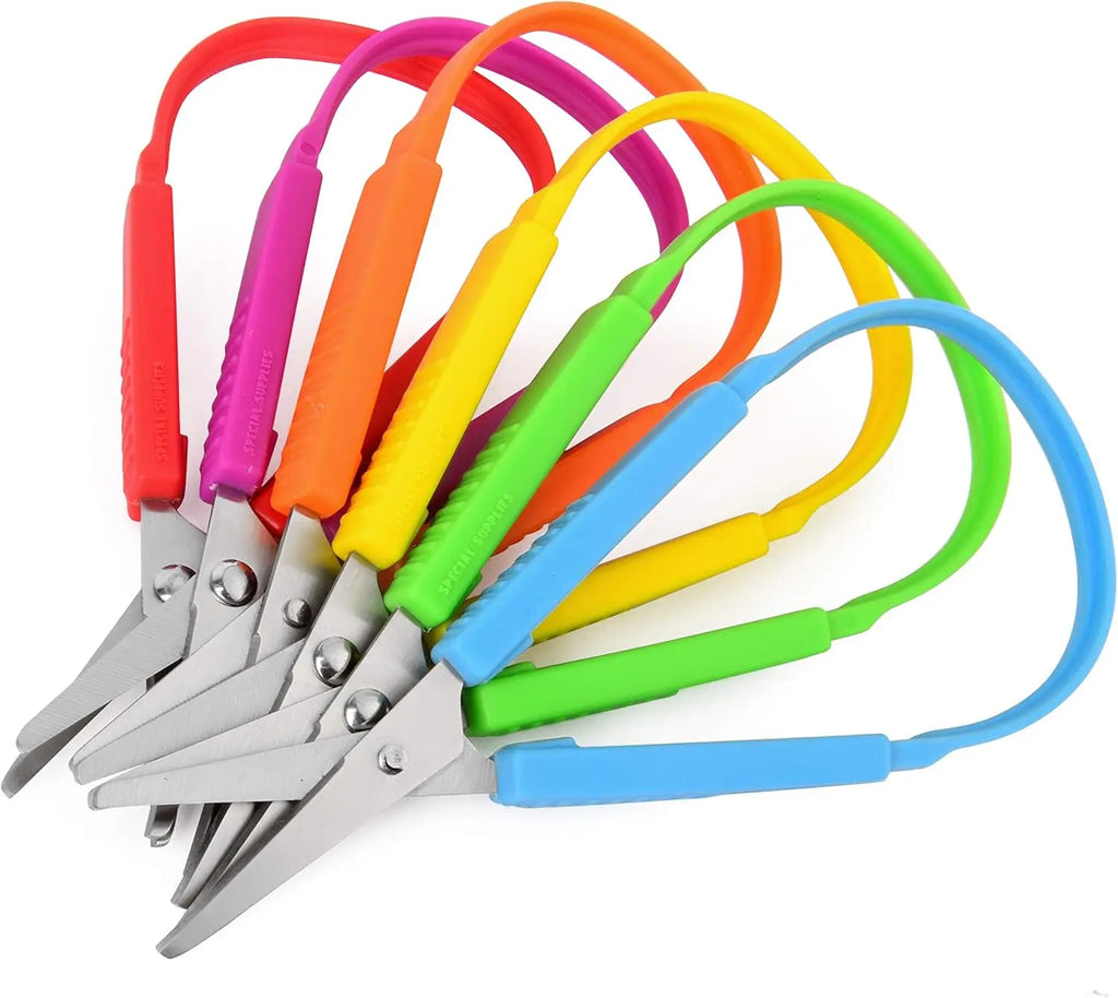 2/3pcs Colorful Mini Circular Scissors, Adaptive Design, Left and Right Support, Easy to Open Squeeze Handle, Meet Special Needs Qme