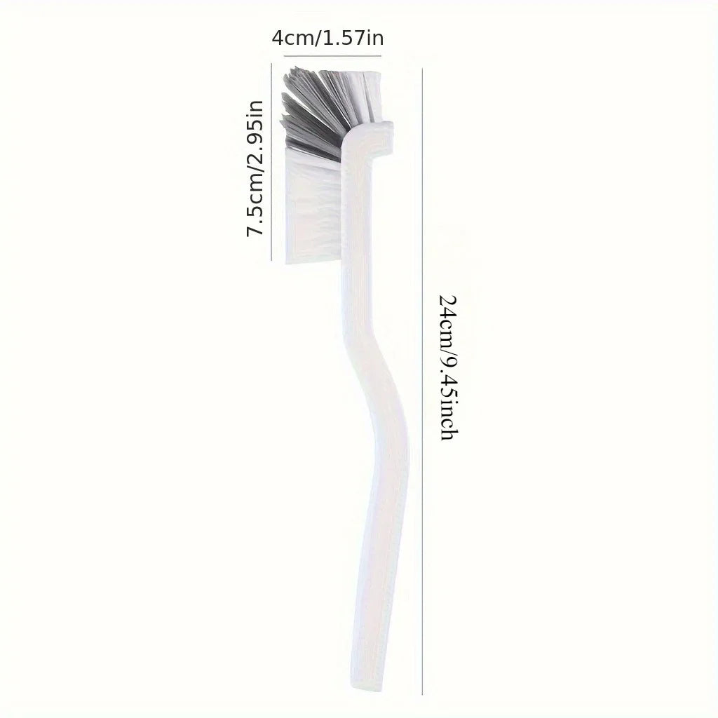 Long-handled cleaning brush set, multi-functional non-overlapping brush head, manual operation, suitable for kitchens, bathrooms Qme