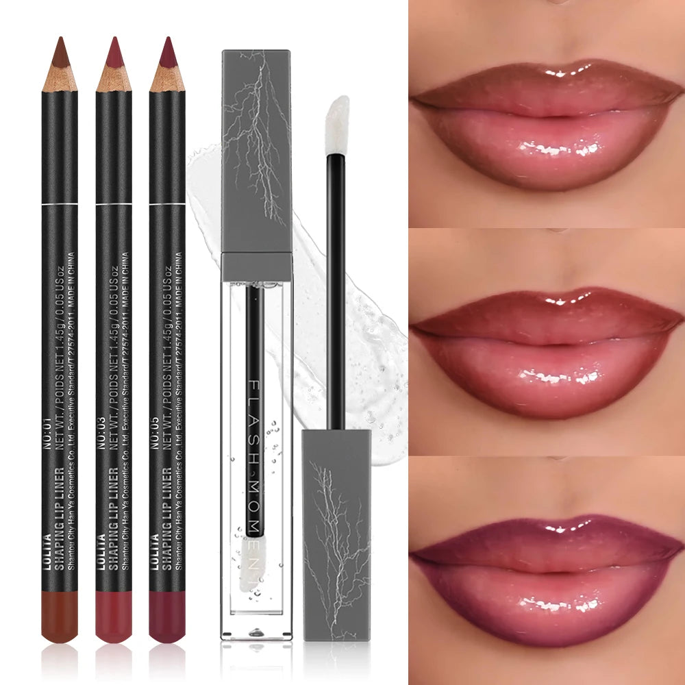 4-Pack Lip Liner Oil Smooth Liners Defined Contours Moisturizing Oils Qme