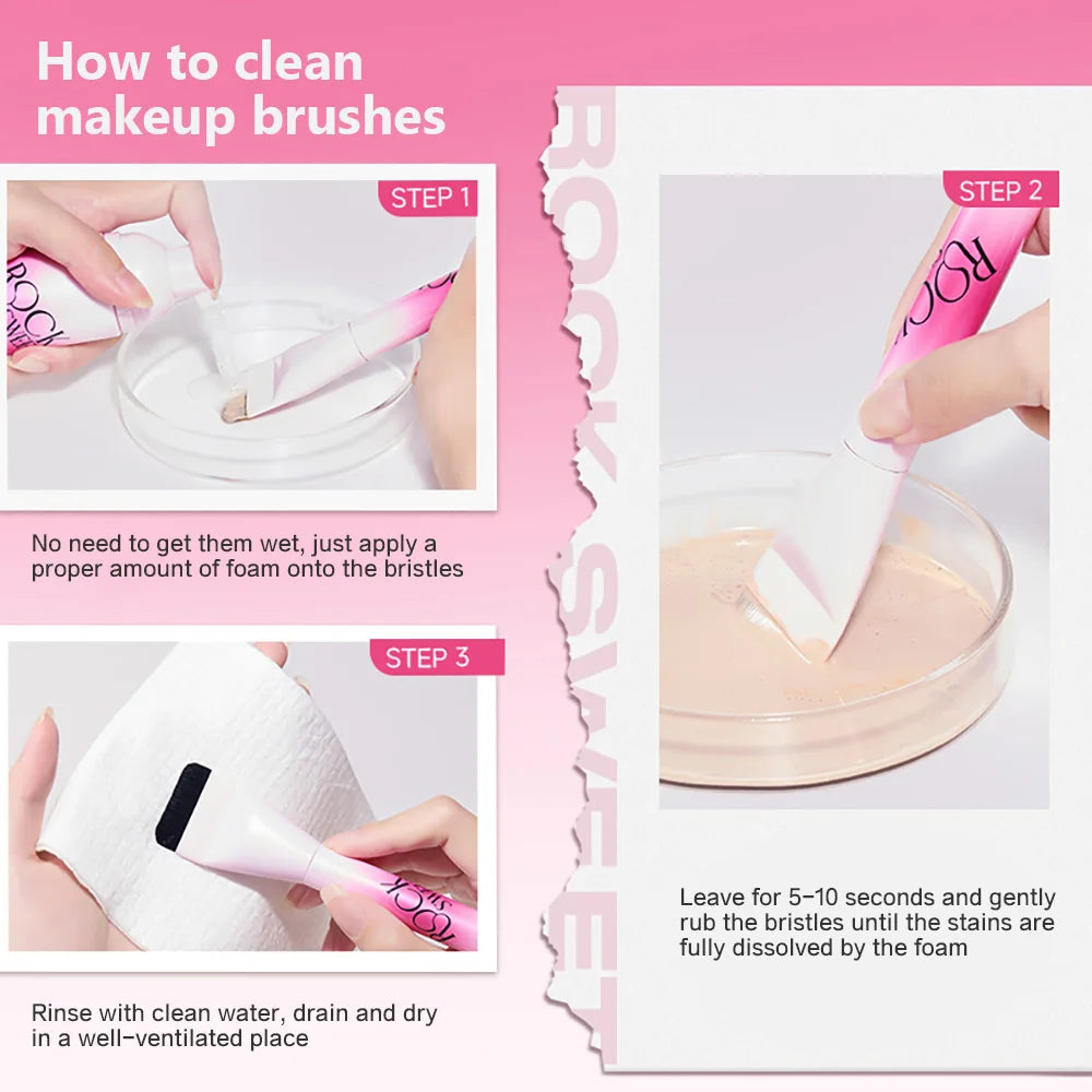 Rock Sweet Powder Puff Cleaning Mousse Beauty Egg Makeup Brush Qme