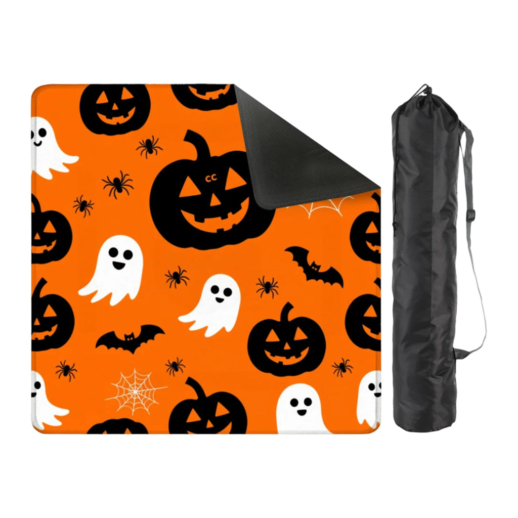 Halloween Pumpkin Ghost Elements Decorative Table Pad for Mahjong Party Home Table Placemat Foldable Durable Multipropose Mat Qme F One Size