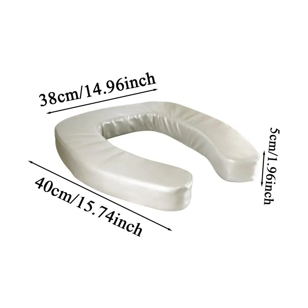 Toilet Seat Riser Ergonomic Portable Assistance Non-slip Padded Lift Qme Beige