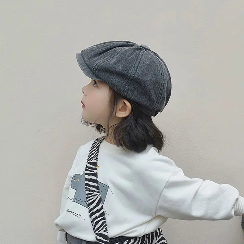 Kids Forward Cap Spring Autumn Baby Toddler Newsboy Hat Soft Cotton Qme