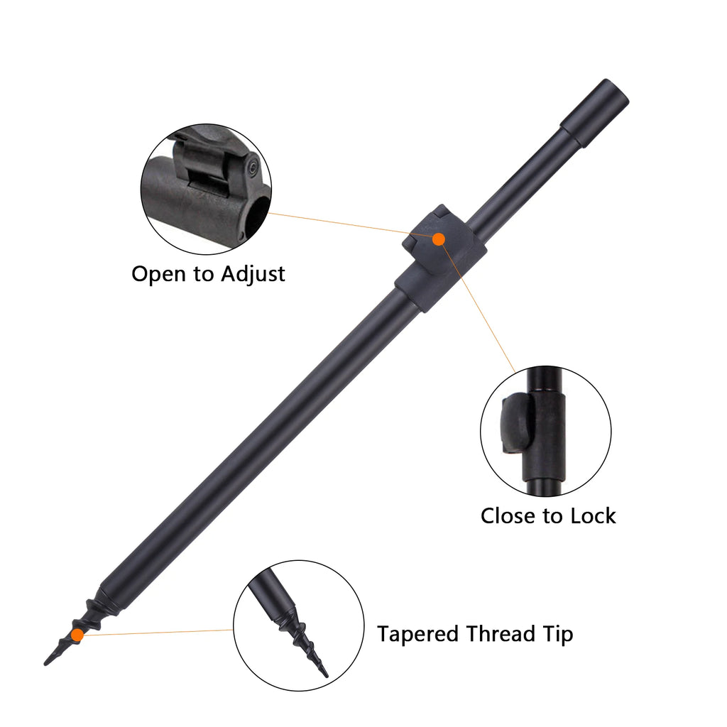 2 Section Fishing Bank Stick Aluminum Alloy Fishing Rod Support Fishing Pole Ground Holder 2 Section Fishing Rod Support Qme