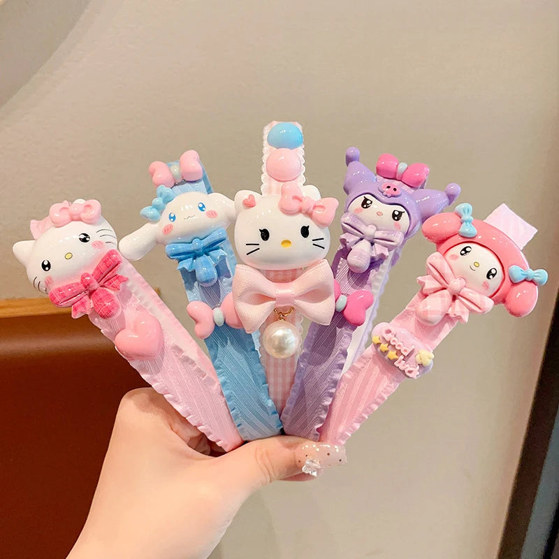 Hello Kitty Kuromi Hair Accessories Adorable Cute Headbands Versatile Qme