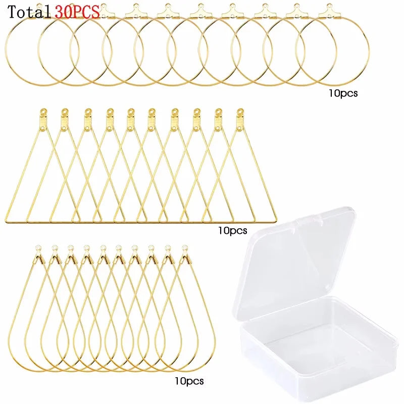 Alloy Accessories Jewelry Findings Set Earring Making Kit Lobster Clasp Open Jump Rings Repair Tools DIY Jewelry Making Supplies Qme 10