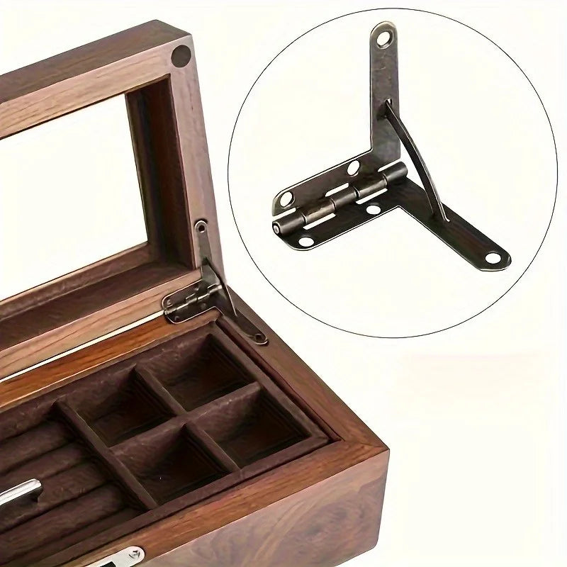 Box Support Hinges, Metal Lid Stay Hinge For Wooden Watch Box Jewelry Gift Box Lid Hold Open Support Hardware Qme