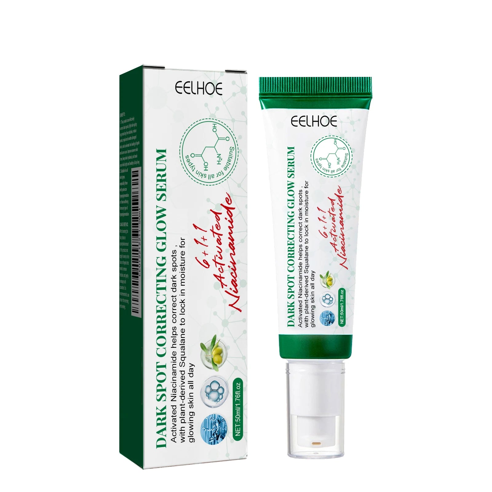 Nicotinamide Dark Spot Corrector Facial Serum Fade Melanin Acne Freckles Removal Brightening Improve Dull Face Care Essence Qme 50ml Boxed