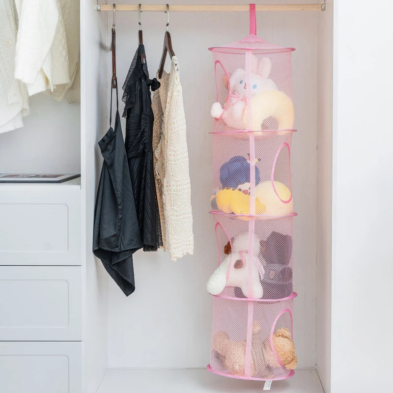 Kids Room Toys Gloves Hats Socks Foldable Plush Animal Storage Net 4 Qme