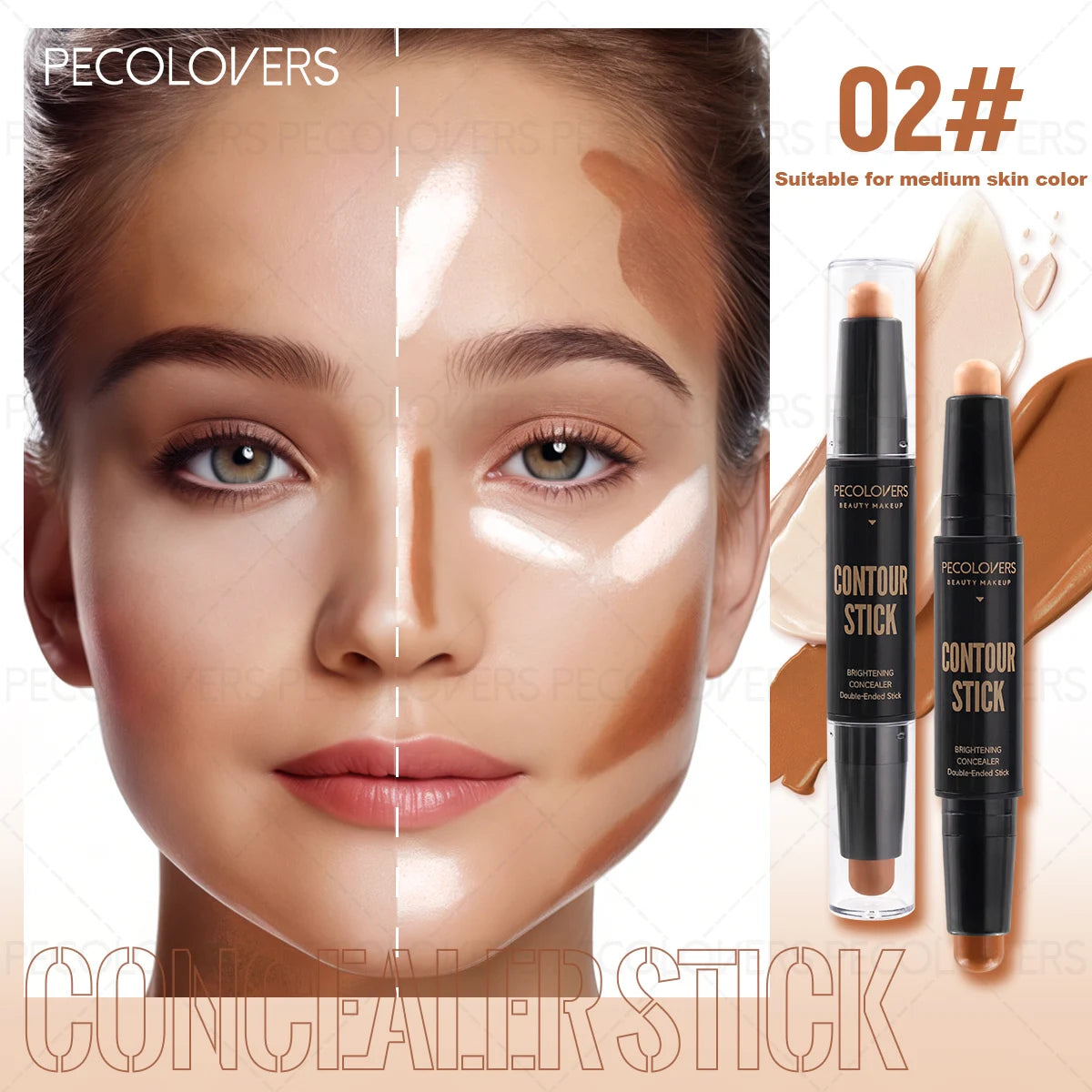 Double-ended Concealer Stick Facial Contouring Three-dimensional Face Qme 02