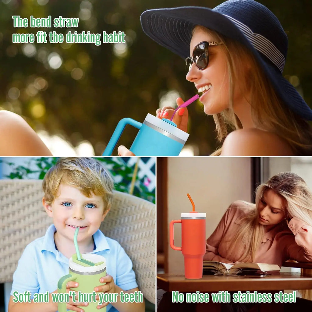 Reusable Silicone Straws Straw Replacement Stanley H2 0 Flowstate Cups Qme
