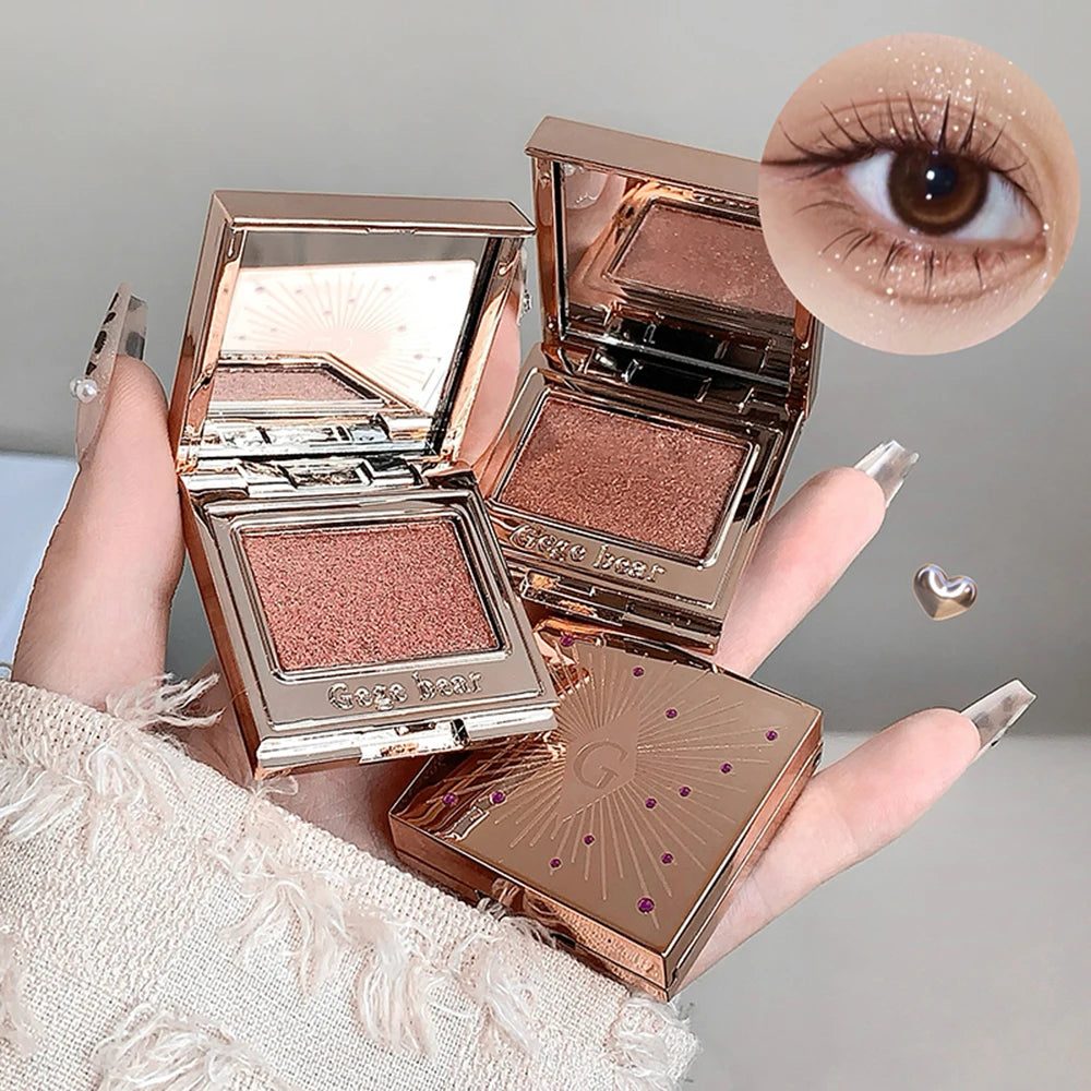 Gege Bear Shimmering Single Eyeshadow Palette Ultra Pigmented Qme