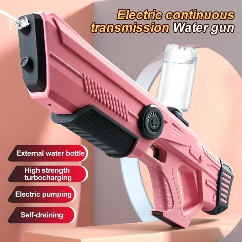 Electric Automatic Water Storage Gun Toys Portable Children Summer Beach Outdoor Fight Fantasy Spray Gun Toys Boy Kid Adult Game Qme