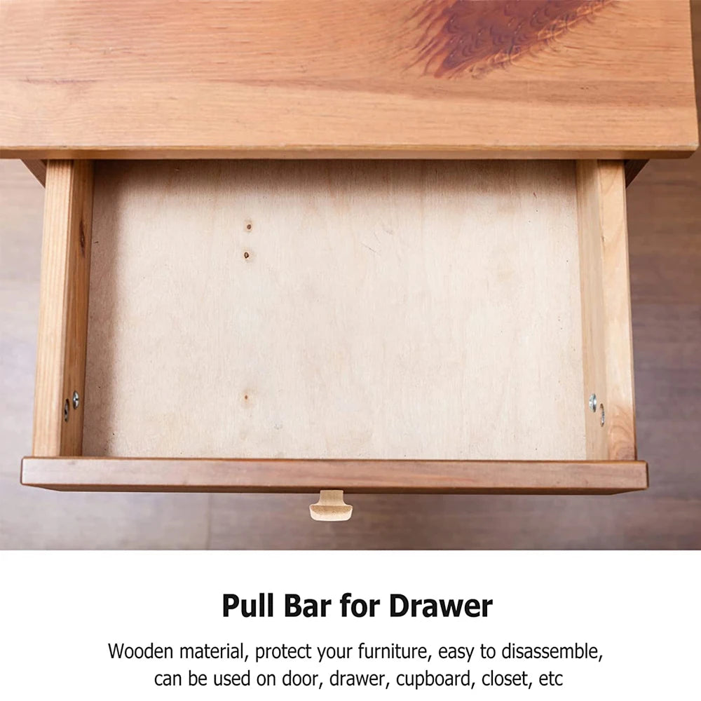 1-48pcs Square Unfinished Wood Drawer Knobs Natural Wooden Furniture Handle Pulls for Cabinets and Drawers with Screws Qme