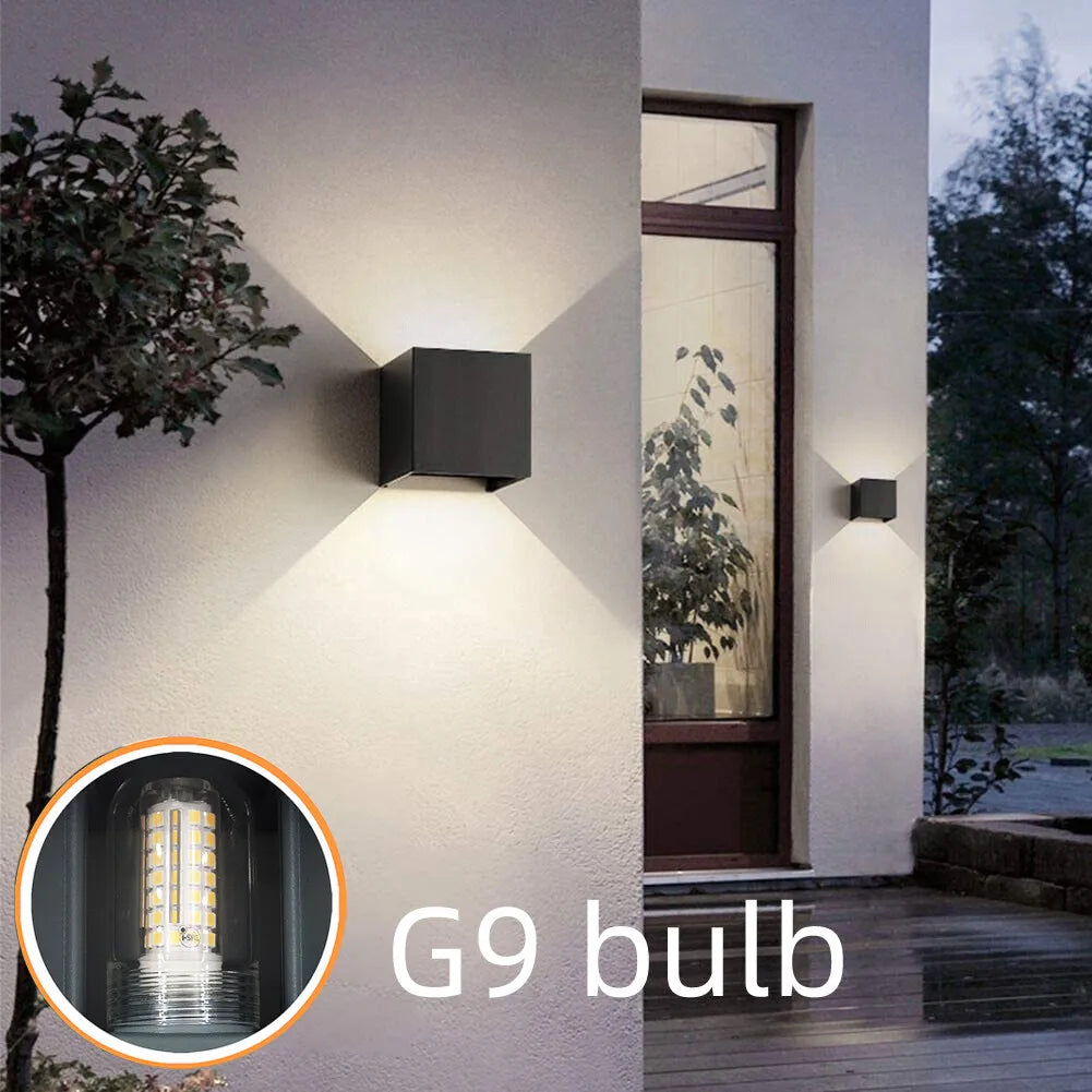 Aluminum G9 Bulb Garden Wall Lamp IP65 Waterproof Light Fixture Indoor/Outdoor Lighting Decoration 110V/220V lampara pared Qme