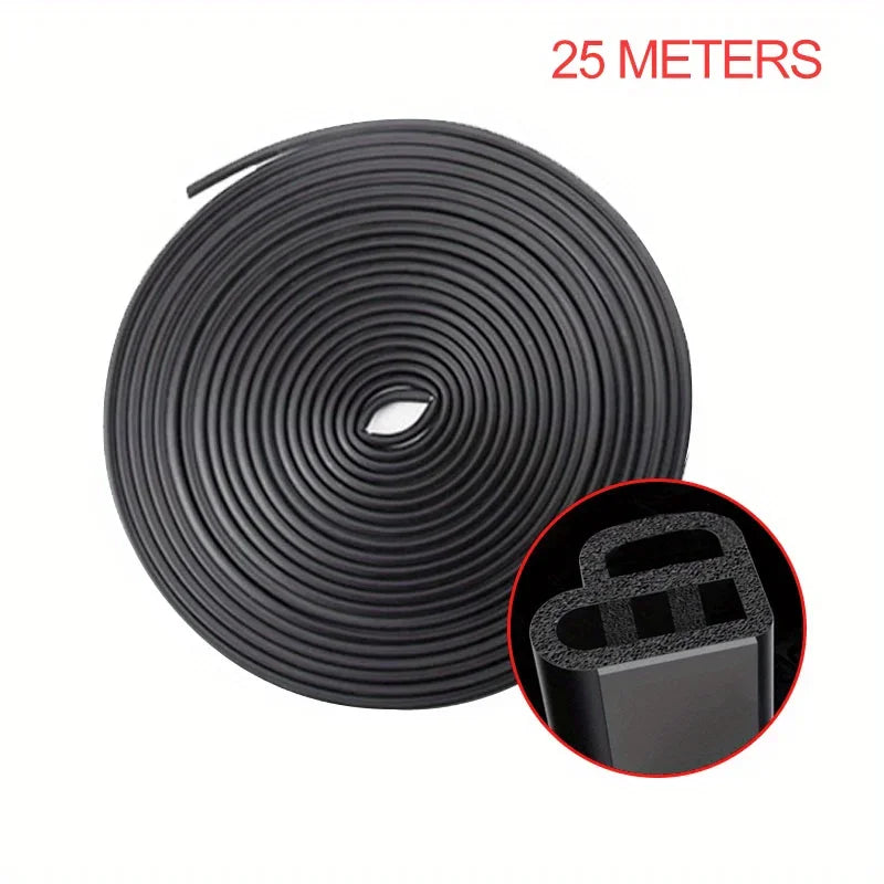 Car Door Rubber Seal Strip L-type Double Layer Sealing Adhesive Stickers Noise Insulation Weatherstrip Auto Interior Accessories Qme