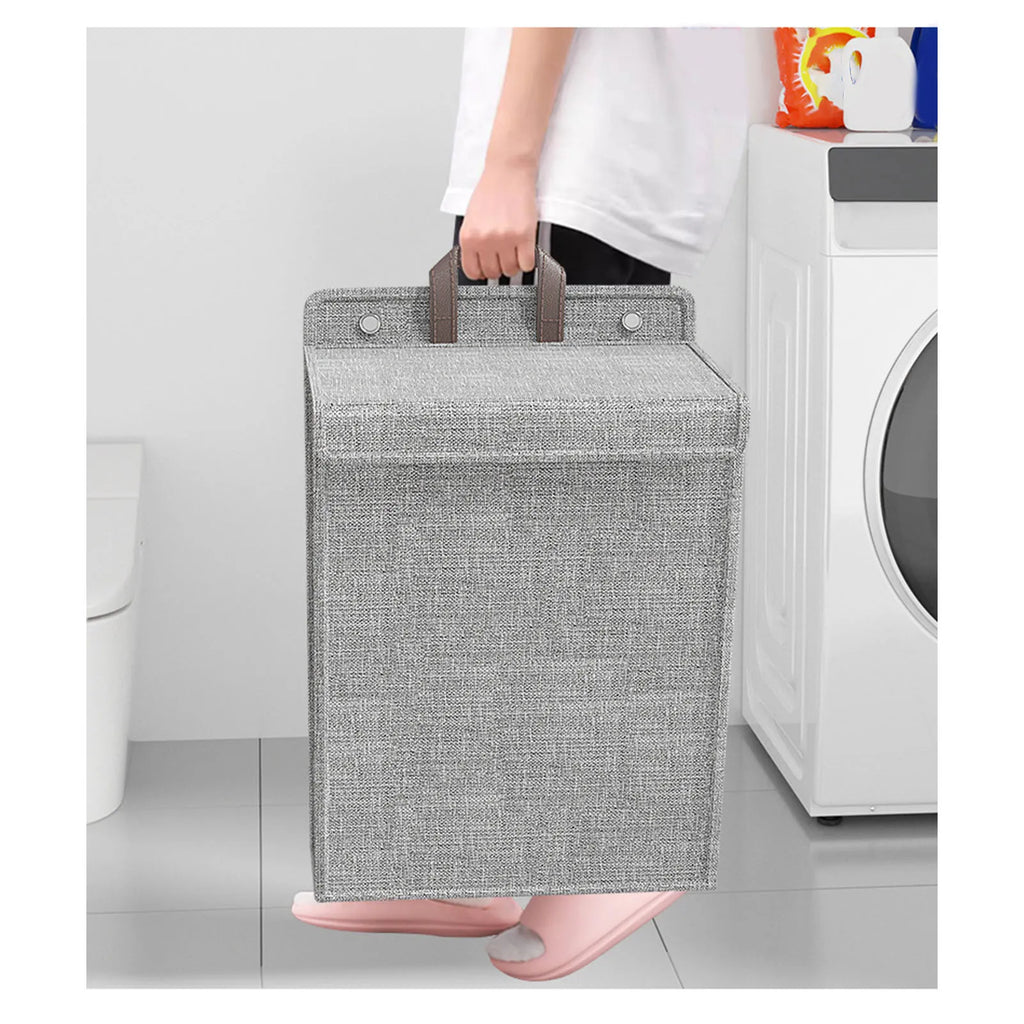 Wall Mounted Laundry Basket Large Capacity Dirty Clothes Storage Bag Space Saving Foldable Hamper for Dormitory Home Travel Qme
