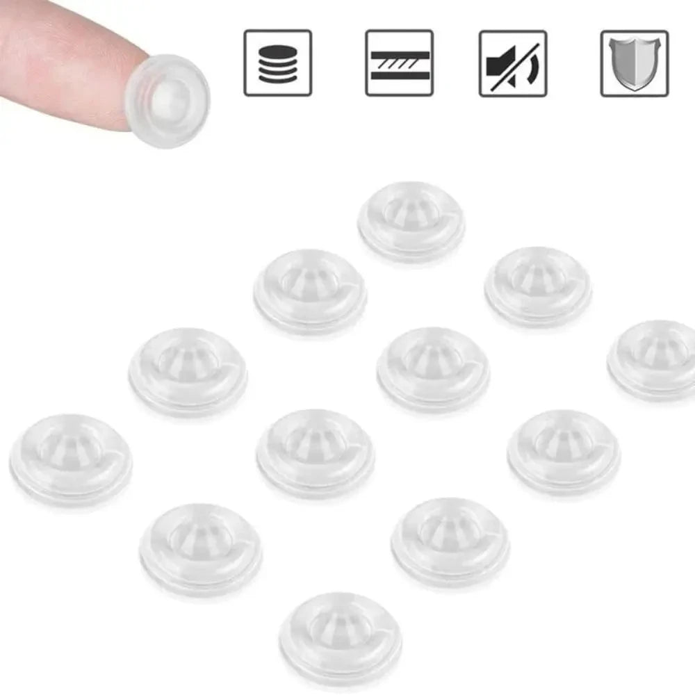 1 Sheet Silicone Rubber Damper Buffer Pads Transparent Door Stopper Self Adhesive Furniture Pads Cushion Protective Pads Qme