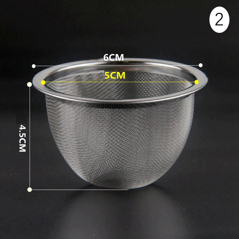 304 Stainless Steel Reusable Tea Infuser Tea Strainer Teapot Loose Tea Leaf Spice Tea Filter Kitchen Accessories Qme 2