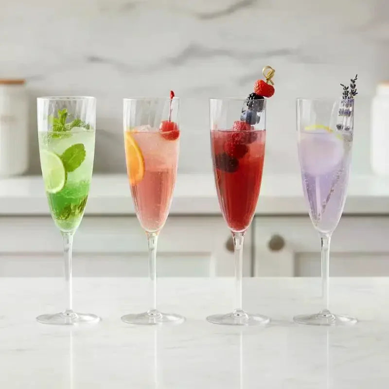 1 PCS Plastic Wine Glasses Vintage Champagne Cups Cut Goblets Unbreakable Cocktail Glasses Qme