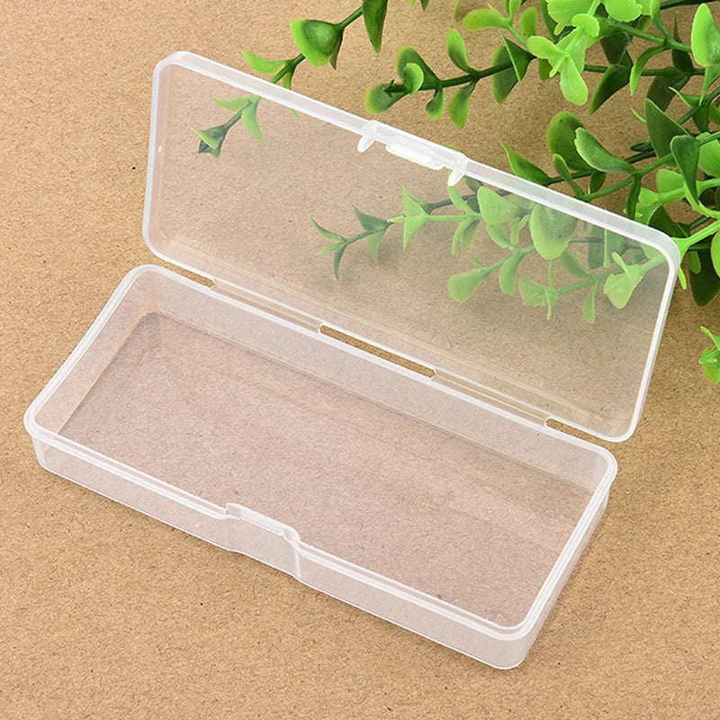 Empty Storage Box Jewelry Rectangle Case Transparent Plastic Sauce Qme