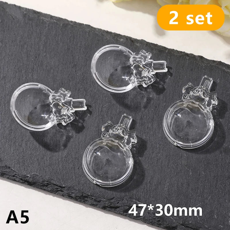 CC112pcs Pet Hair Keepsake Box Transparent Dog Cat Fur Storage DIY Qme A5