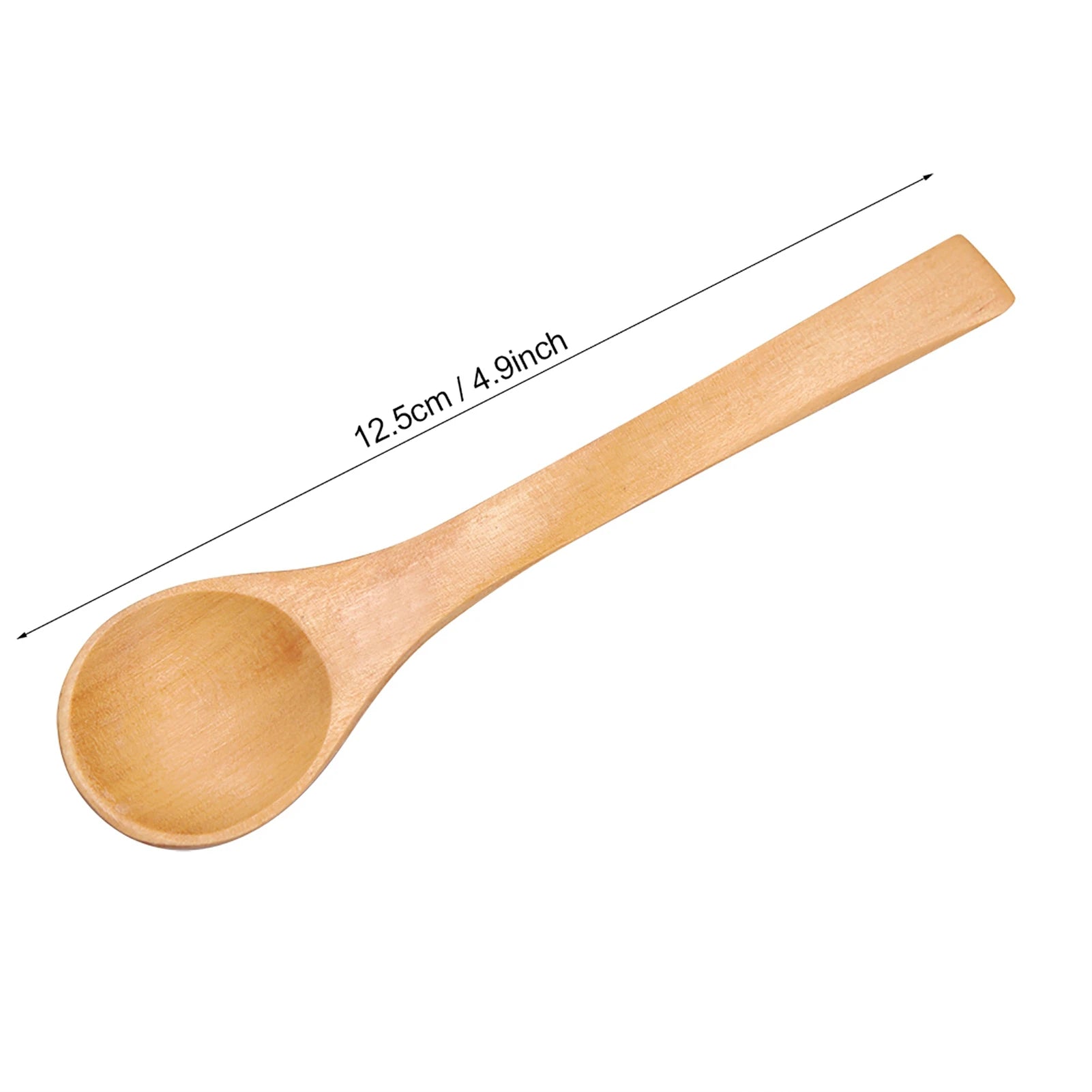 30Pcs Mini Natural Wooden Children Spoons Small Kitchen Condiment Spoons Kids Tableware Spice Salt Sugar Serving Tools Qme