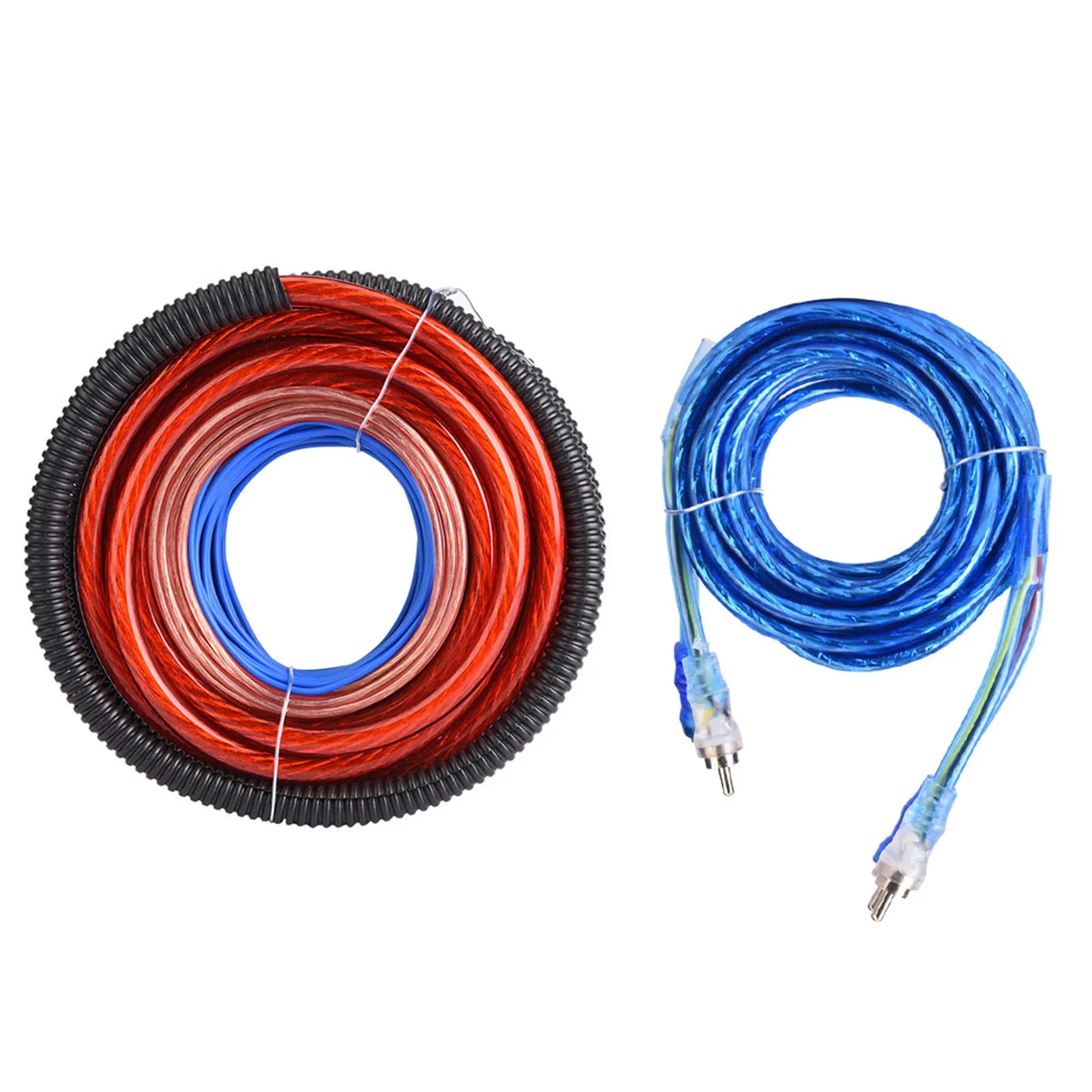Block Blue 2800W High Density 4 Guage ABS Plastic Metal Audio Amplifier Wire Kit for Car Qme
