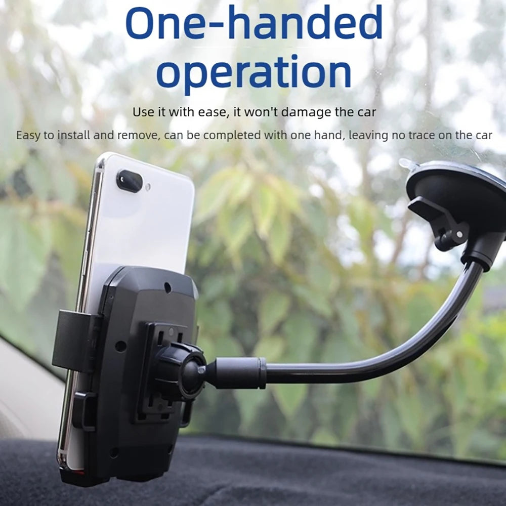 1Pc 360 Degree Universal Rotation Sucker Flexible Long Arm Car Mount Mobile Phone Car Holder Windshield Phone Bracket Car Holder Qme