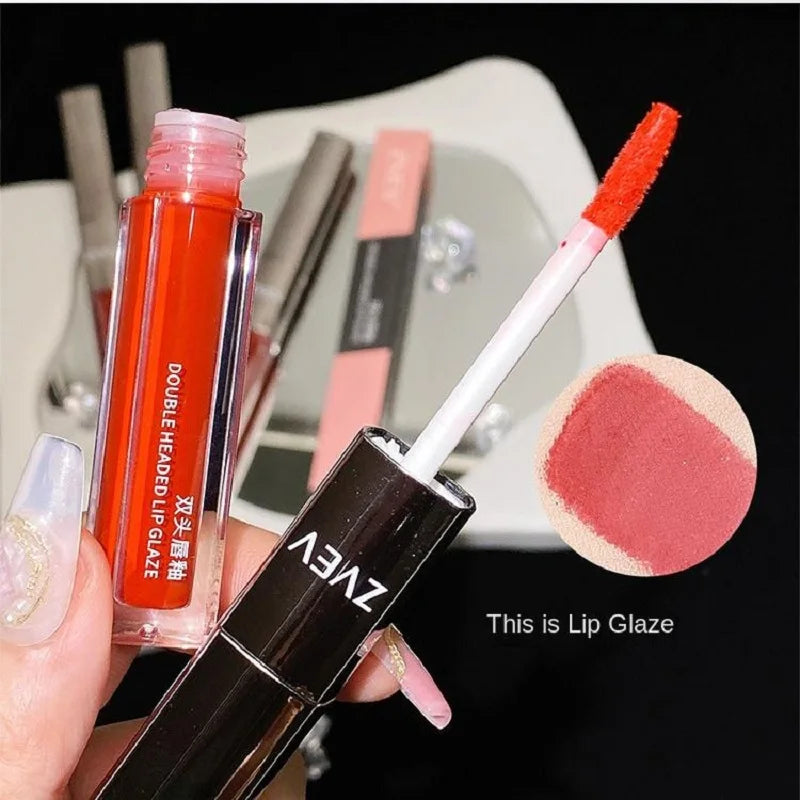 Double-ended Moisturizing Mirror-effect Lip Gloss Suitable Daily Qme
