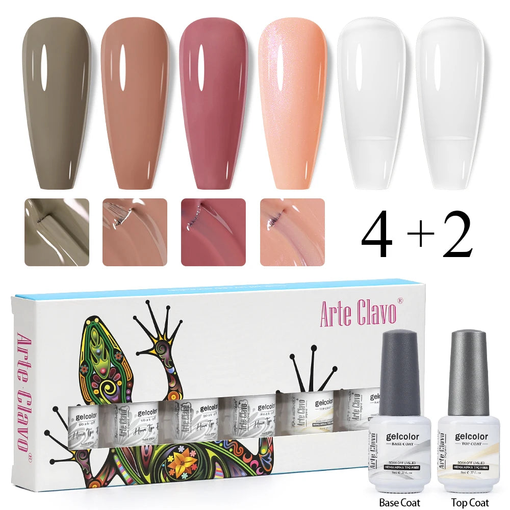 Arte Clavo Colourful Box Nail Gel Polish Semi Permanent UV Led Qme ZH31