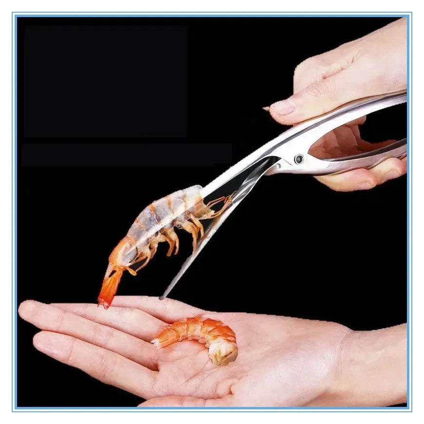 Stainless Steel Shrimp Peeler Prawn Fishing Knife Lobster Sheller Qme