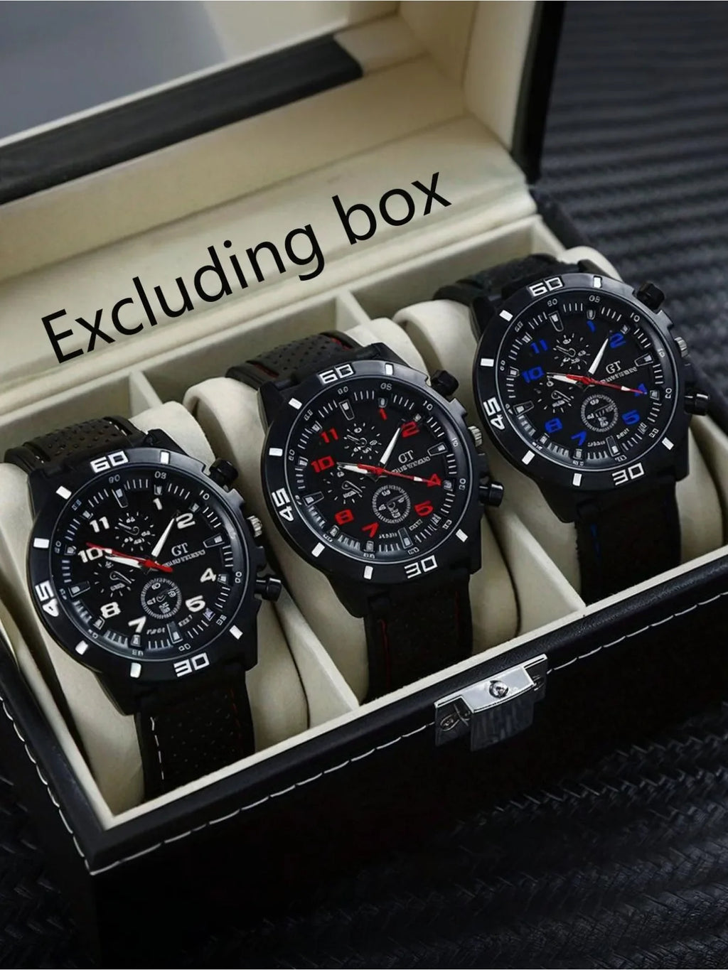 3-piece Classic and fashionable silicone car line men's quartz watch, casual and fashionable watch Qme