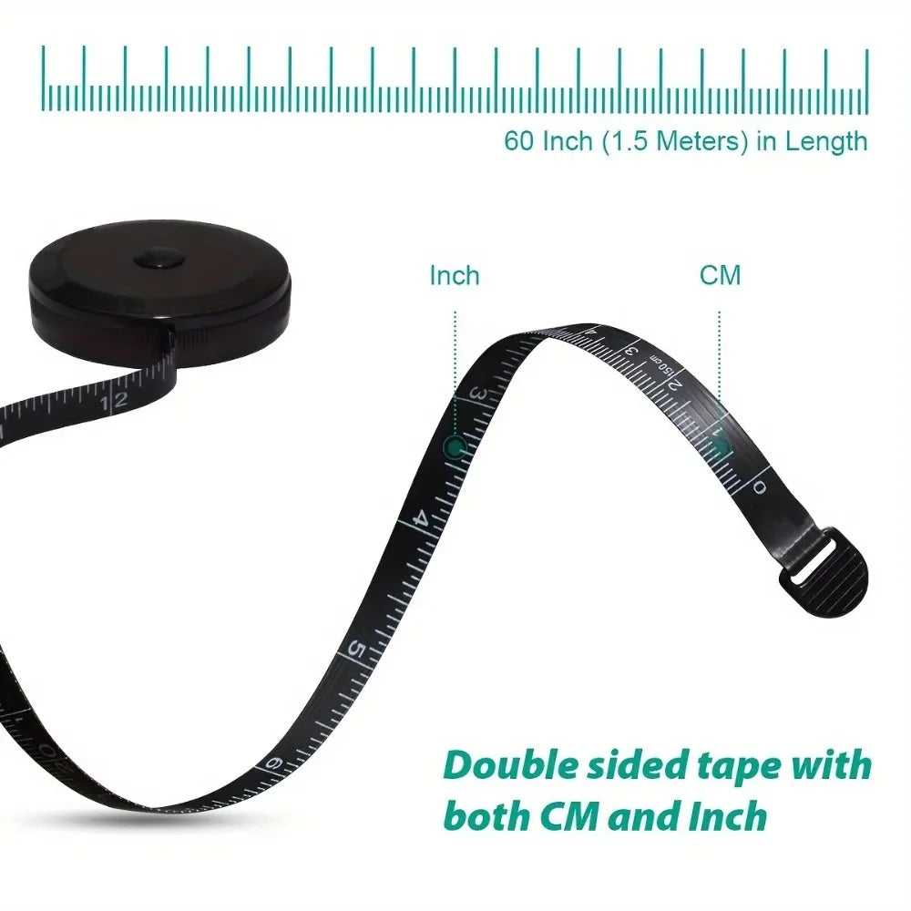 150cm/60inch Retractable Soft Measuring Tape Mini Portable Body Sewing Tape Measure For Body Measurement Tailor Craft Tool Qme