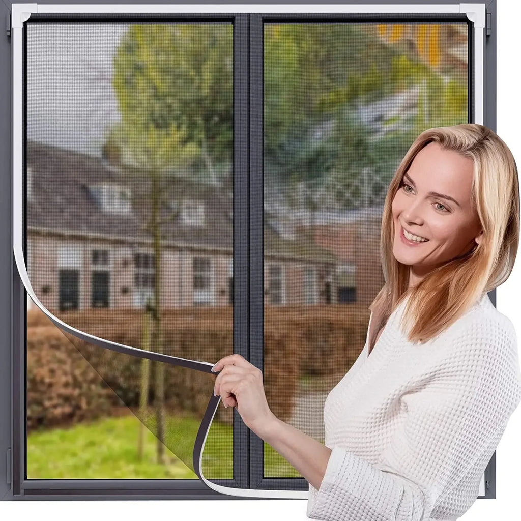 Anti Insect Window Screen Mesh Adjustable DIY Window Net Anti Mosquito Mesh Screen Protectors Bug Curtain Anti Fly Curtain Qme