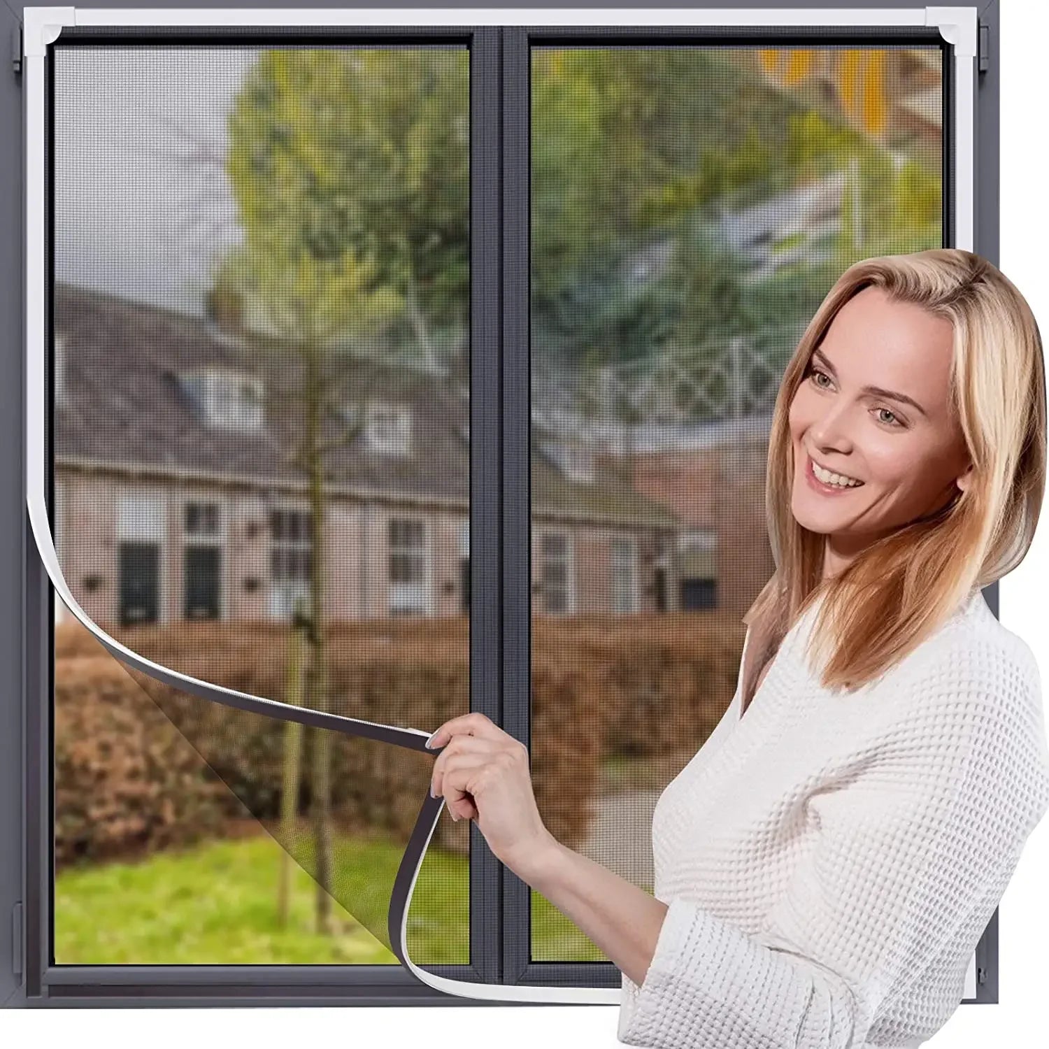 Anti Insect Window Screen Mesh Adjustable DIY Window Net Anti Mosquito Mesh Screen Protectors Bug Curtain Anti Fly Curtain Qme