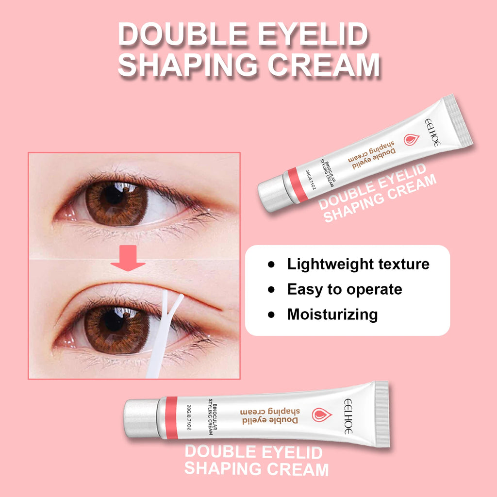 Double Eyelid Styling Cream Natural Invisible Eye Lift Eyelid Adhesive Cream Quick-Drying Long Lasting Eyelid Glue With Y Stick Qme